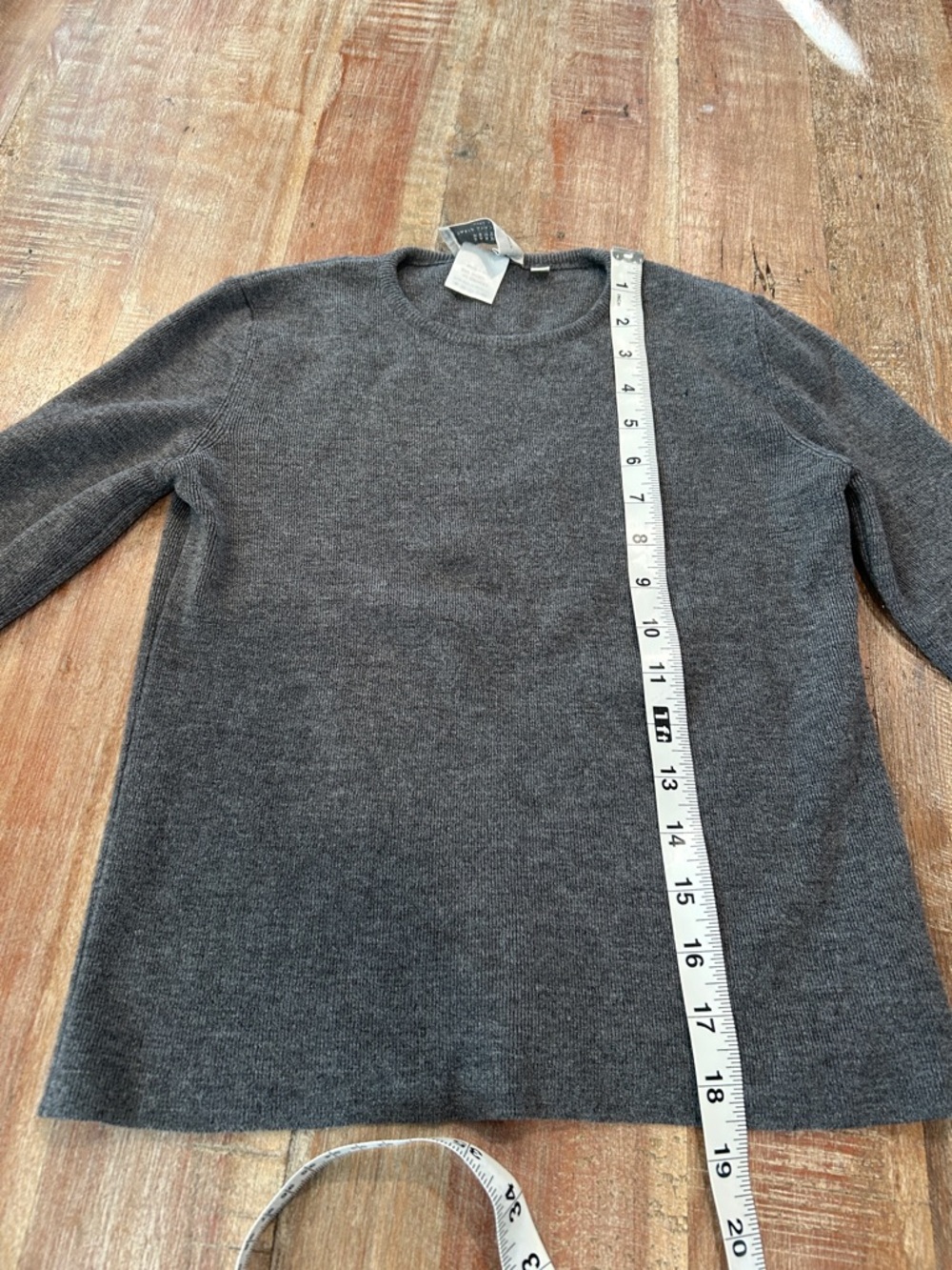 Barneys New York Vintage Charcoal Wool Crewneck Sweater - Picture 6 of 10